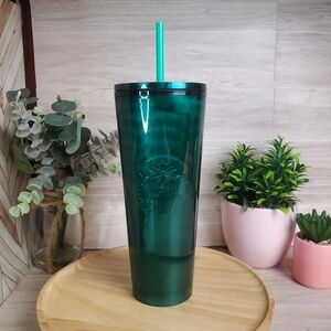 NWOT Starbucks Jade Green Marble Tumbler Green Tortoise Venti 24oz *